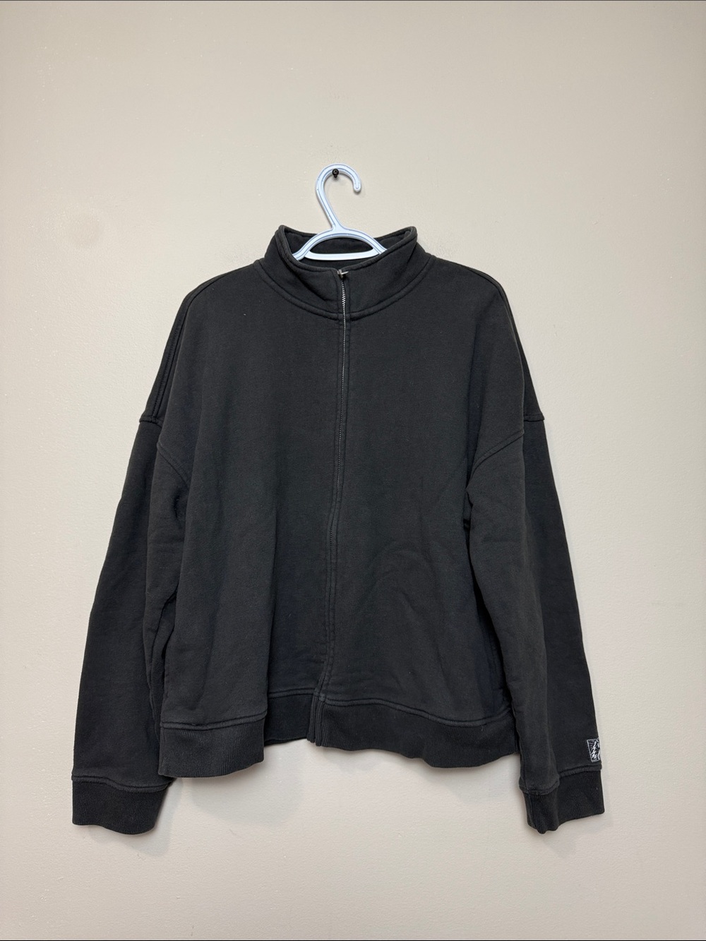 Roots Full-Zip Mock Neck Sweatshirt size L